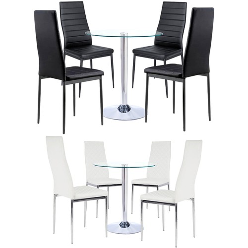 Round glass dining - dining, table