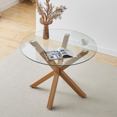 Round glass top - round, table