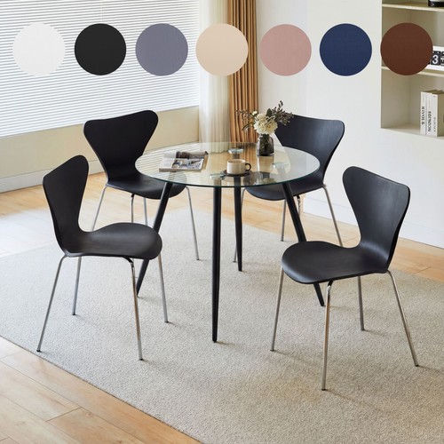 Round dining table and chair - and, 4