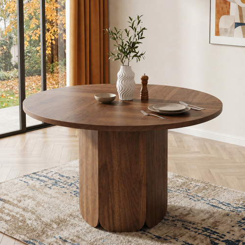 Round dining table - round,