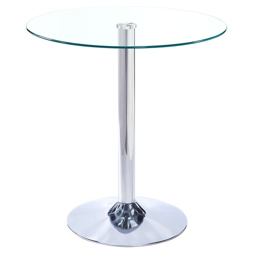 Round glass dining table - dining,