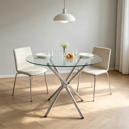 Round dining table glass home - round,