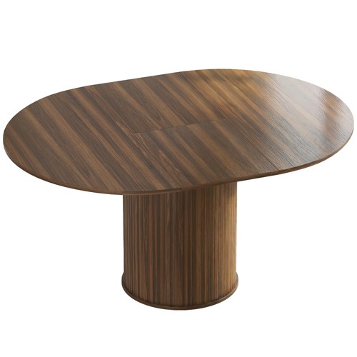 Extendable round dining table - round,