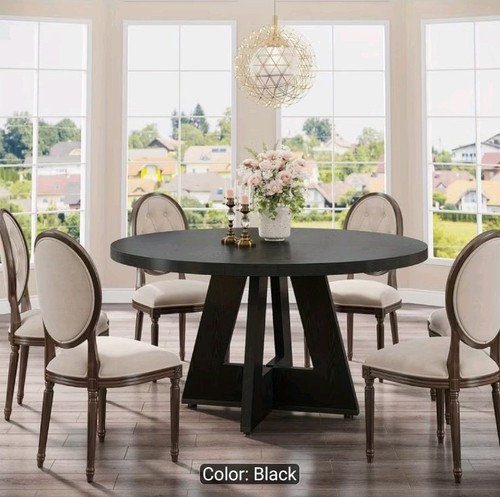 Round dining table 119cm 6 - round,