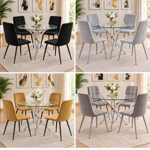 Modern round glass dining - round,