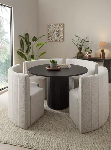 Carina round black dining - round,
