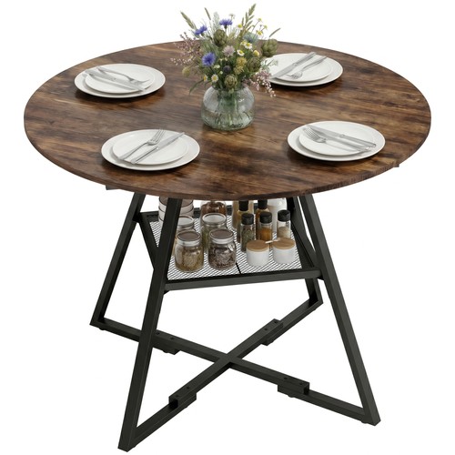 Homcom round dining table for - dining,