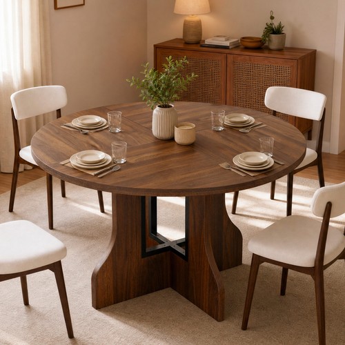 Round dining table for 6 - round,