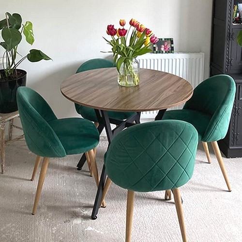 Round industrial dining - round, table