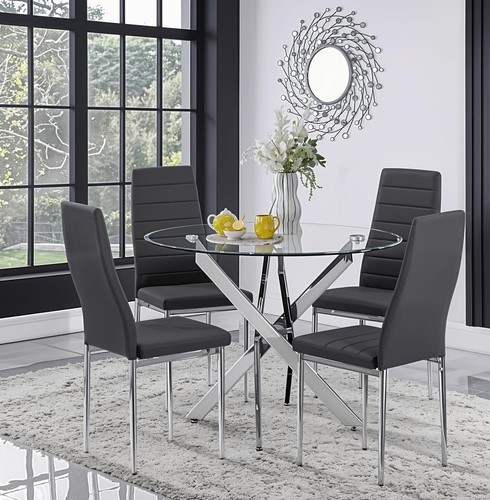 Modern 100cm round glass - round,