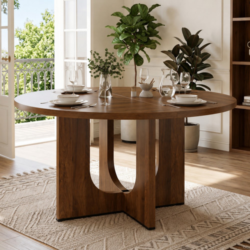 Round dining table - round,