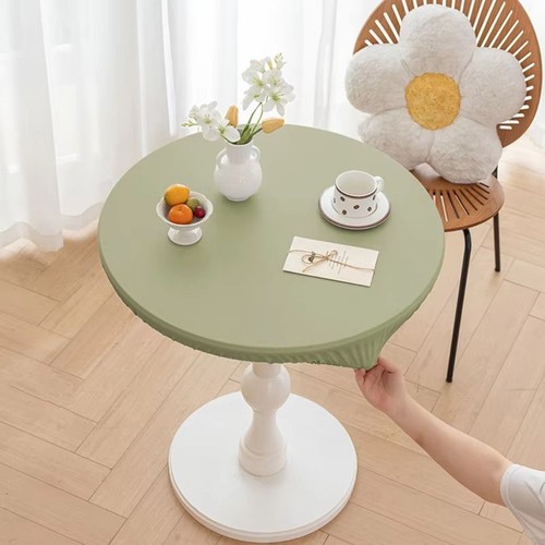 Leather round table cover - pu,