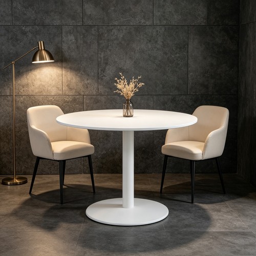 80cm round dining table - table, modern