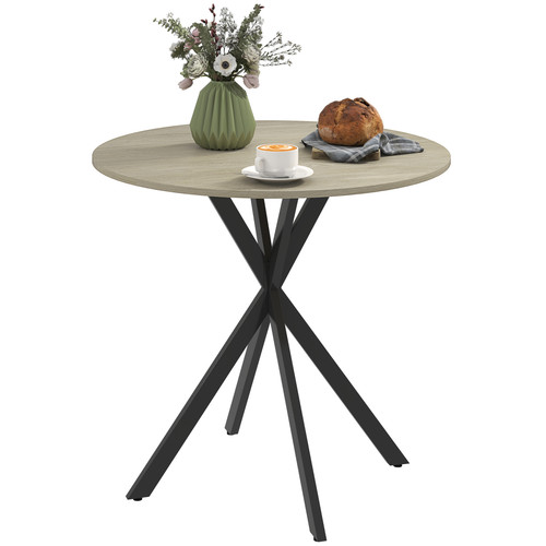 Homcom 80cm round dining - round,