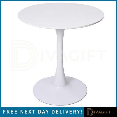 White round pedestal base - white,