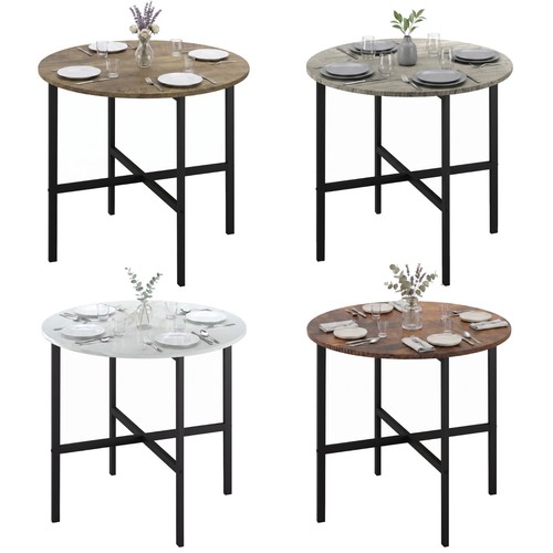80cm round wooden dining table - 80cm,